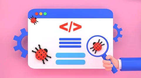 Computer virus concept. Stock Illustration