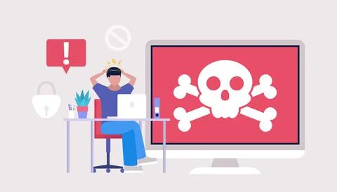 Computer virus concept Stock Illustration