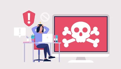 Computer virus concept Stock Illustration