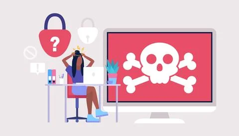 Computer virus concept Stock Illustration
