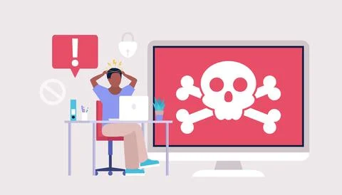 Computer virus concept Stock Illustration