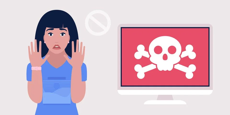 Computer virus concept Stock Illustration