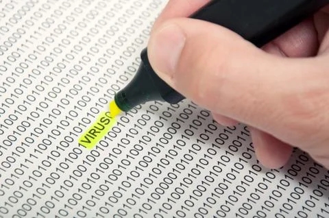 Computer virus concept Foto stock