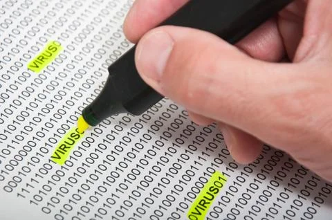 Computer virus concept Foto stock