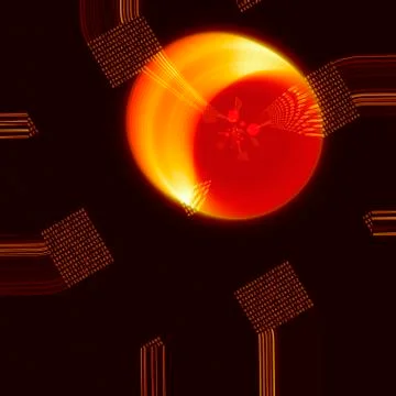 Computer virus, conceptual artwork Illustrazione stock