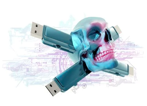 Computer virus, conceptual artwork Stock Illustration