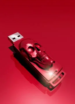 Computer virus, conceptual artwork Stock Illustration