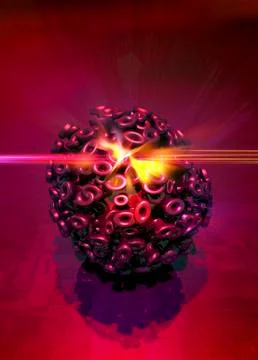 Computer virus; conceptual artwork Stock Illustration