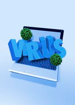 Computer virus, conceptual artwork Stock Illustration