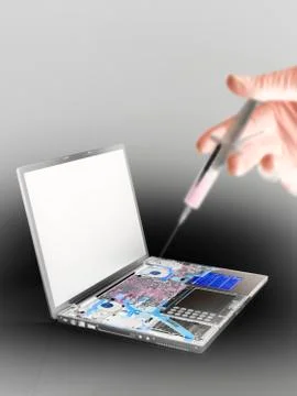 Computer virus, conceptual image Stock Photos