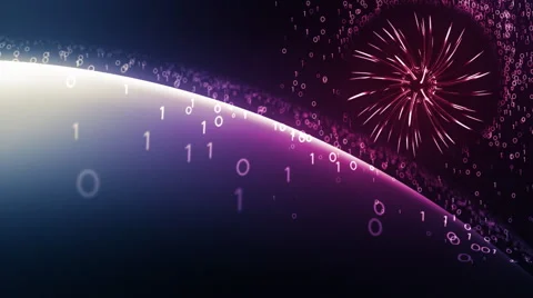 Computer virus in cyberspace. Loop. Stock Footage 44563054