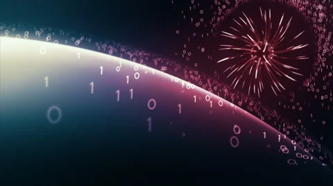 Computer virus in cyberspace. Loop. Stock Footage 68862323