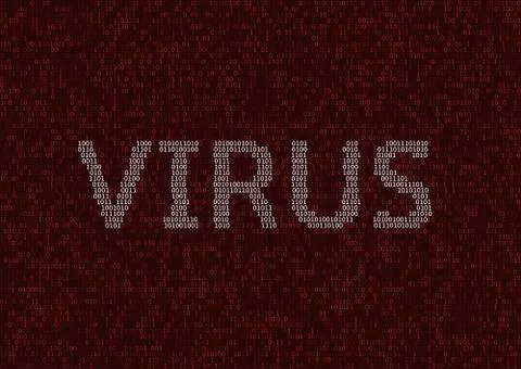 Computer virus design Illustrazione stock