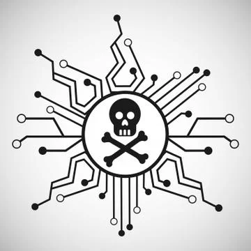 Computer virus design, vector illustration eps10 graphic 스톡 일러스트