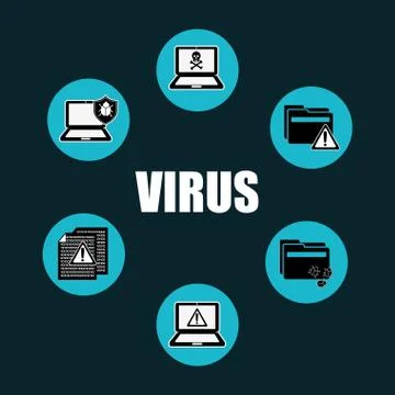 Computer virus design, vector illustration eps10 graphic 스톡 일러스트