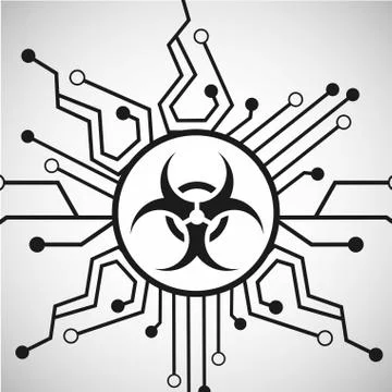 Computer virus design, vector illustration eps10 graphic 스톡 일러스트