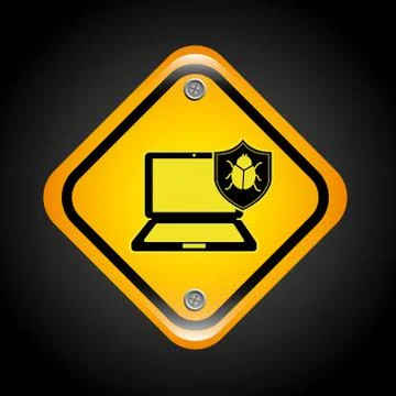 Computer virus design, vector illustration eps10 graphic Stock Illustration