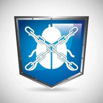 Computer virus design, vector illustration eps10 graphic 스톡 일러스트