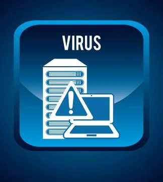 Computer virus design, vector illustration eps10 graphic Stock Illustration