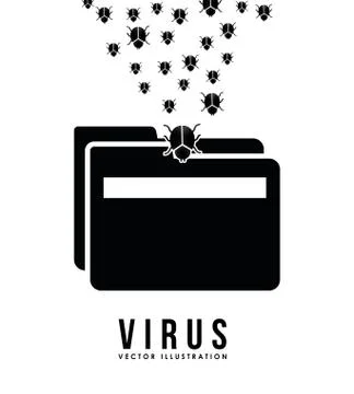 Computer virus design, vector illustration eps10 graphic イラスト素材