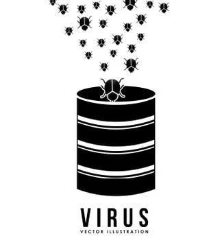 Computer virus design, vector illustration eps10 graphic Stock Illustration