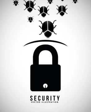 Computer virus design, vector illustration eps10 graphic Stock Illustration