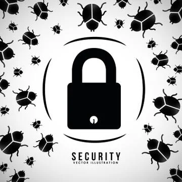 Computer virus design, vector illustration eps10 graphic 스톡 일러스트