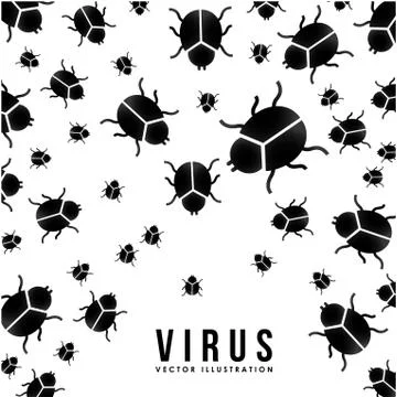 Computer virus design, vector illustration eps10 graphic Stock Illustration