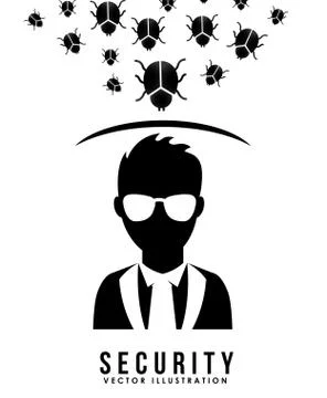 Computer virus design, vector illustration eps10 graphic 스톡 일러스트