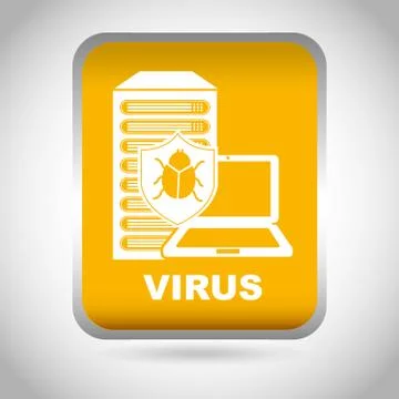 Computer virus design, vector illustration eps10 graphic Stock Illustration