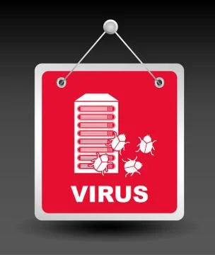 Computer virus design, vector illustration eps10 graphic Stock Illustration