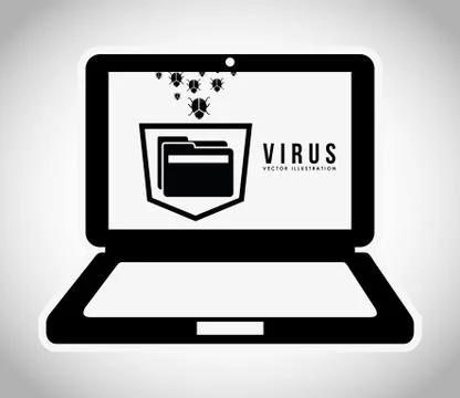Computer virus design, vector illustration eps10 graphic Stock Illustration