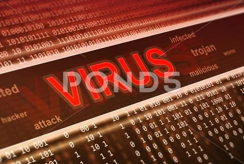 Computer virus detection. spyware concept Stock Illustration