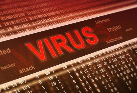 Computer virus detection. spyware concept Stock Illustration