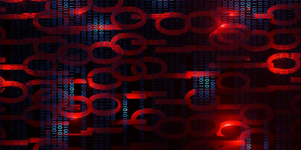 Computer virus digital binary data Encryption and data concepts that harm c.. 스톡 일러스트