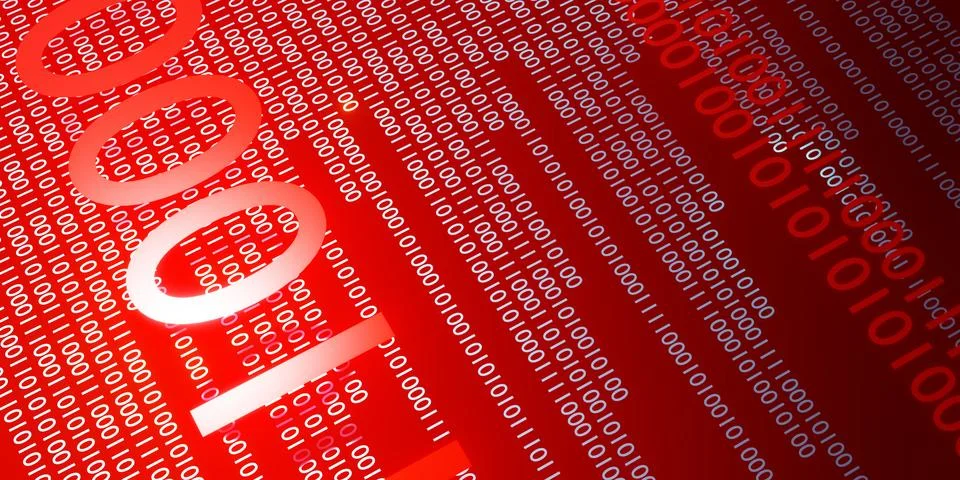 Computer virus digital binary data Encryption and data concepts that harm c.. イラスト素材