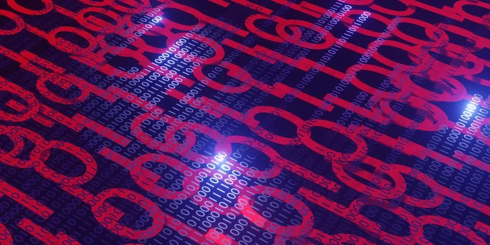 Computer virus digital binary data Encryption and data concepts that harm c.. 스톡 일러스트