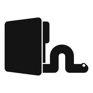 Computer virus entering operating system through internet cable Stock Illustration