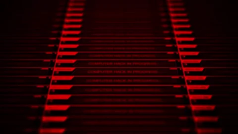 A Computer Virus Hacking into Server 1 Stock Footage 320274713