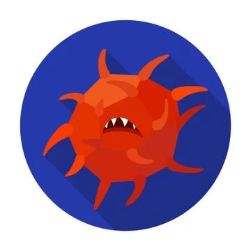 Computer virus icon in flat style isolated on white background. Hackers and イラスト素材