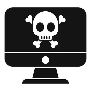 Computer virus icon simple vector. Alert email Stock Illustration