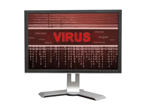 Computer with virus イラスト素材