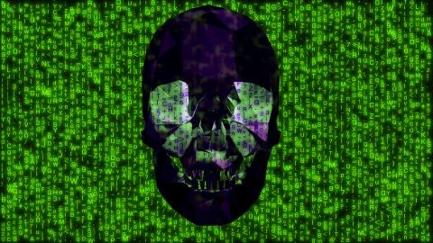 Computer Virus Infection Hacker Concept Green 库存插图
