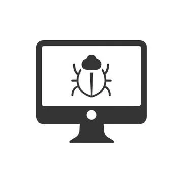 Computer Virus Infection Icon Stock Illustration