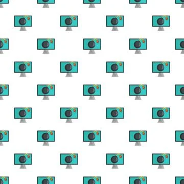 Computer virus pattern seamless イラスト素材