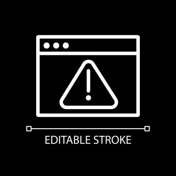 Computer virus pixel perfect white linear icon for dark theme Stock-Illustration