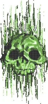 Computer virus skull concept Stock Illustration