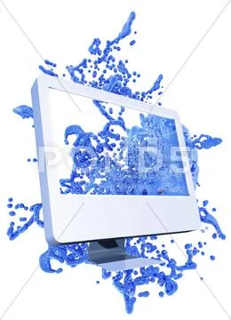 Computer virus spreading, artwork Stock Illustration
