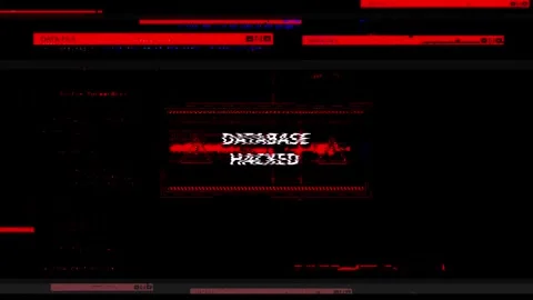 Computer Virus. System Hacked Error Sign. Malware, Ransomware, Data Breach Stock Footage 295174765