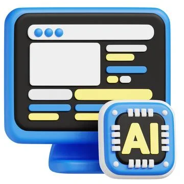 Computer Vision 3d icon illustration. 写真素材